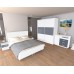 Dormitor Milano cu Pat Alb 160x200 cm